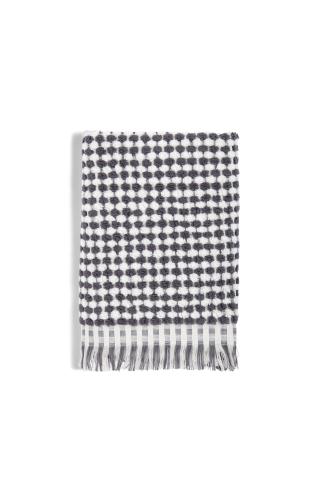 Coincasa πετσέτα προσώπου δίχρωμη με ξέφτια 100 x 60 cm - 006682135 Μαύρο